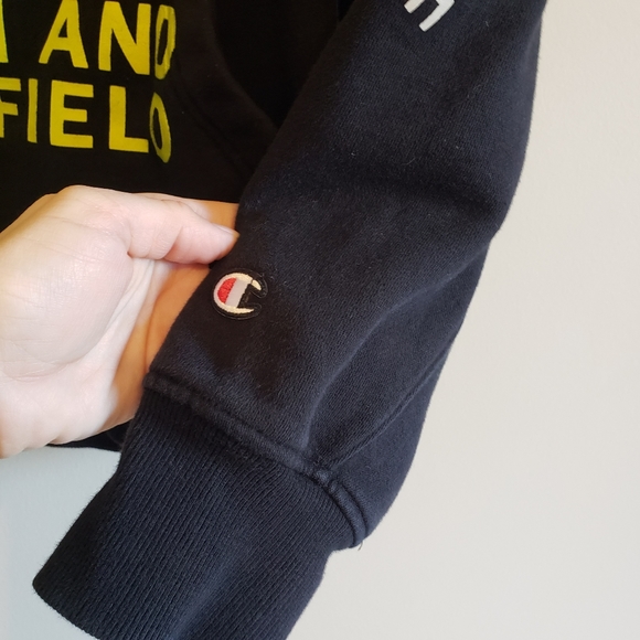 Champion 1919 Graphic Super Behind The Label Black Yellow Athletes Hoodie  XL - Picture 8 of 10